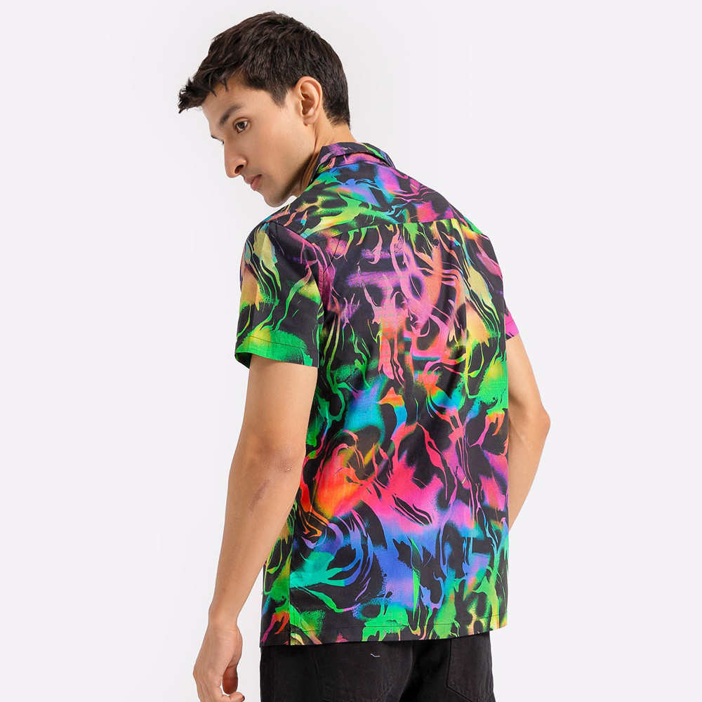 Digital Printing Summer Men Plus Size Shirt